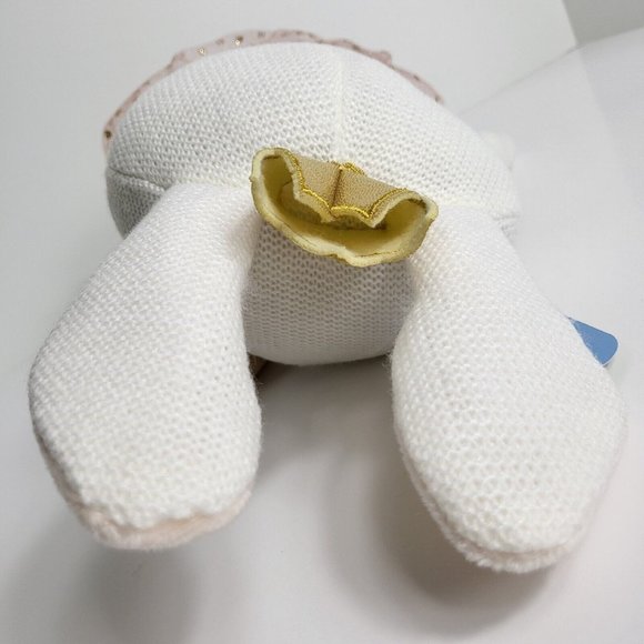 Spark Create Imagine Knit Plush Holiday Winter Bunny Rabbit Rattle Crinkle New - Picture 12 of 16